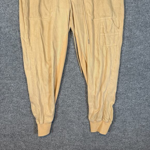 Quince Pants Womens Large Beige Khaki Cargo Joggers Tencel Stretch Flaw - Picture 3 of 13